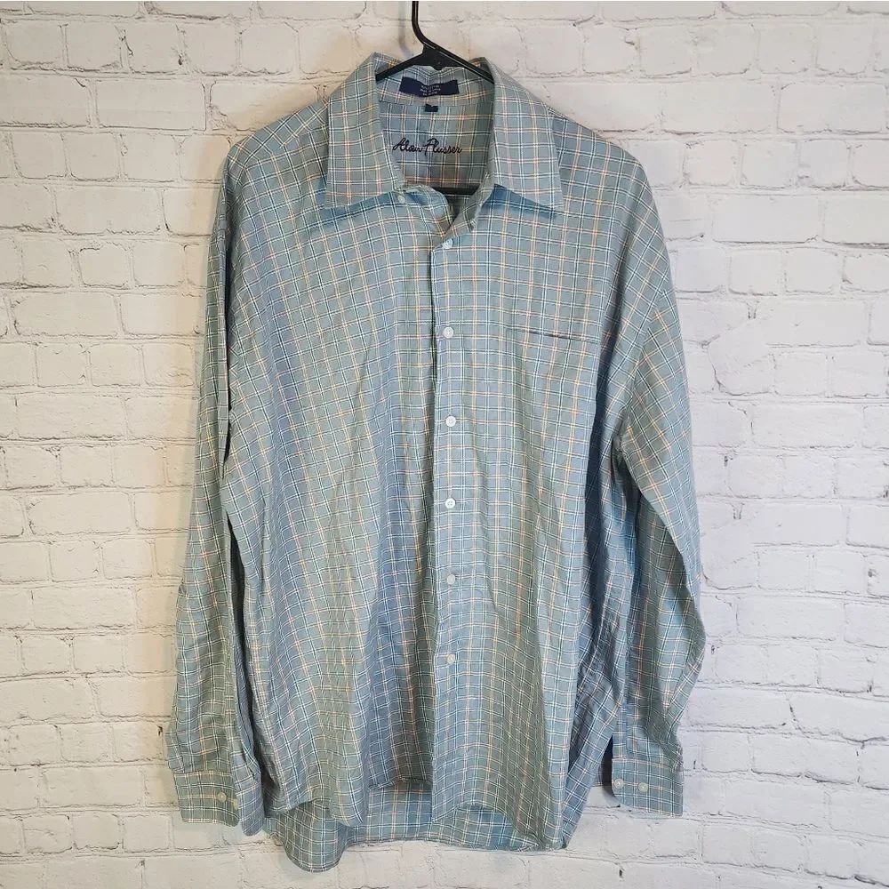 Men's Alan Flusser longsleeve button-down shirt, size Large